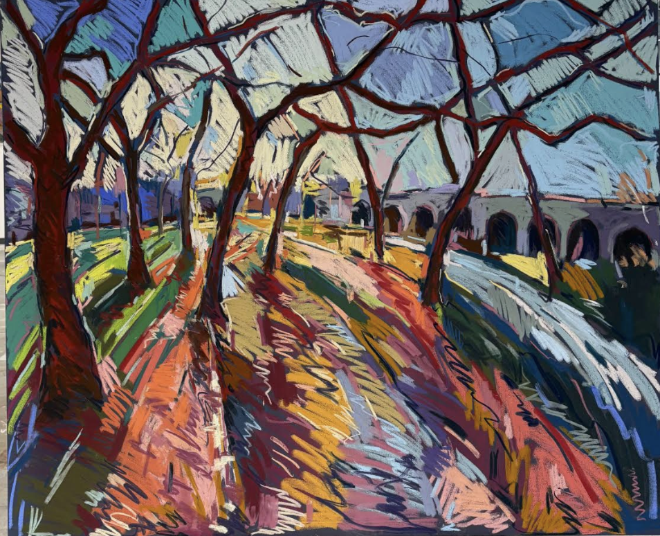 Silver light, pastel on canvas, 100x120cm, SOLD