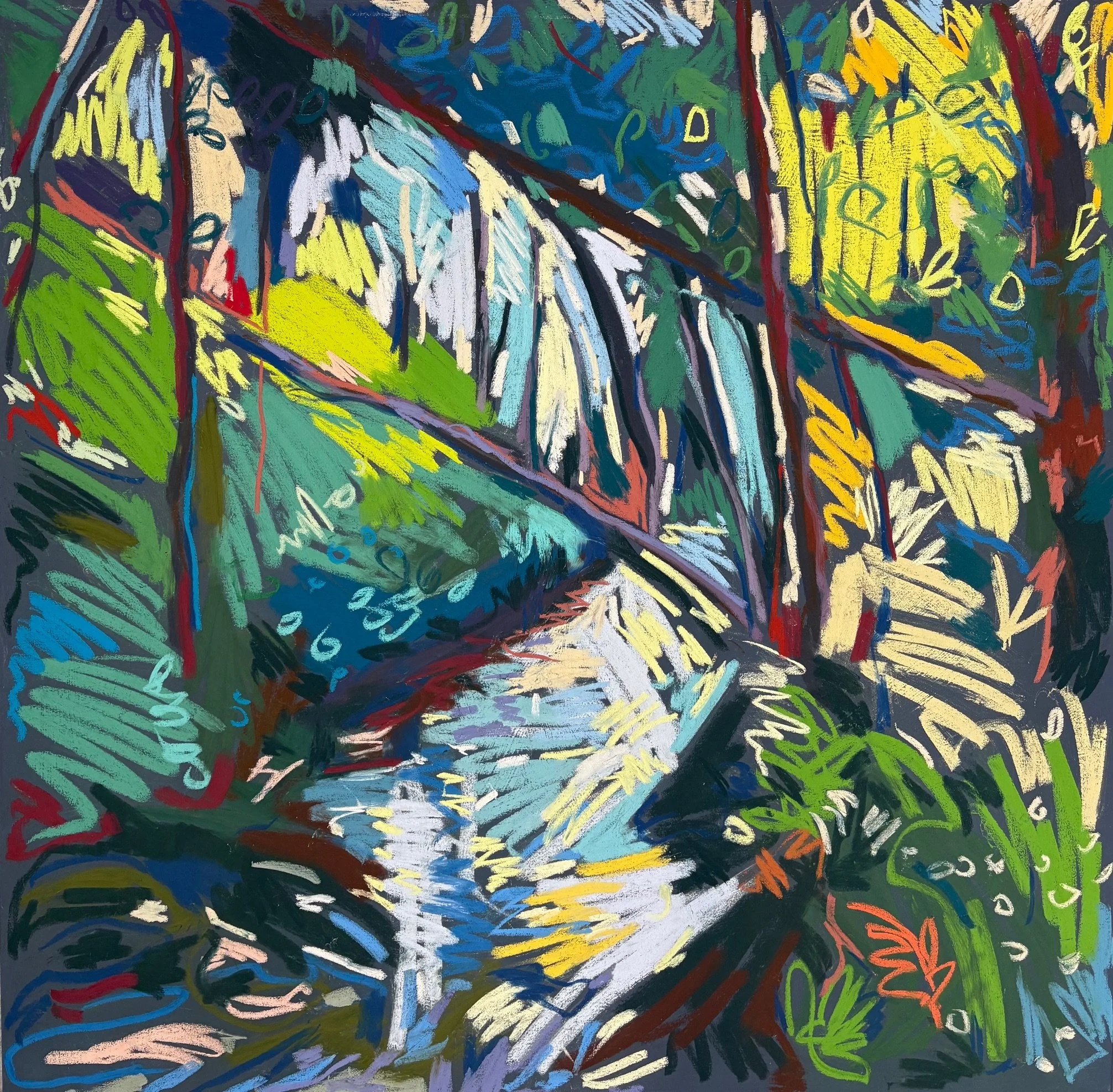 Between worlds, pastel on canvas, 90x90cm, £1200