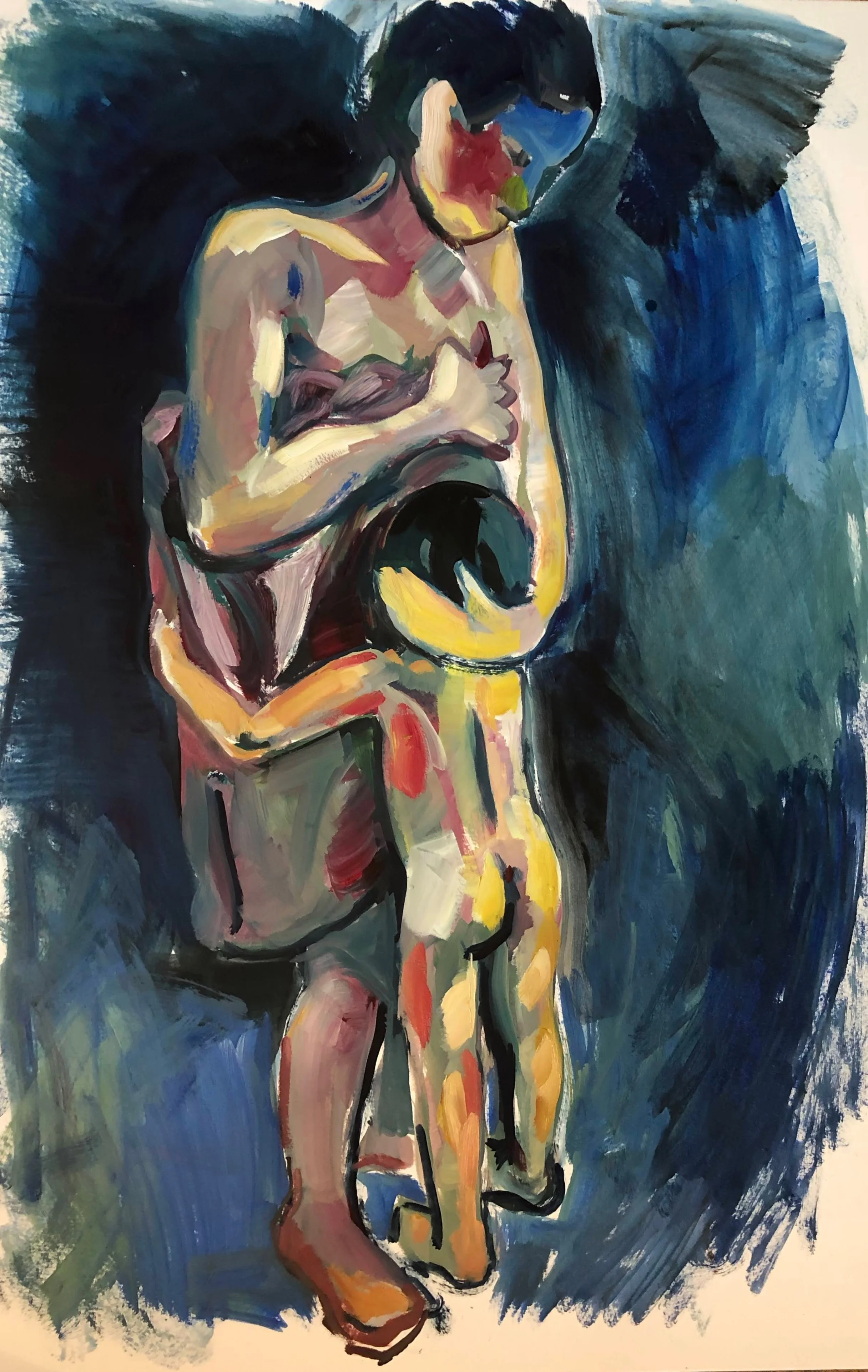 After the bath, oil on paper, framed, 72x 47cm £595