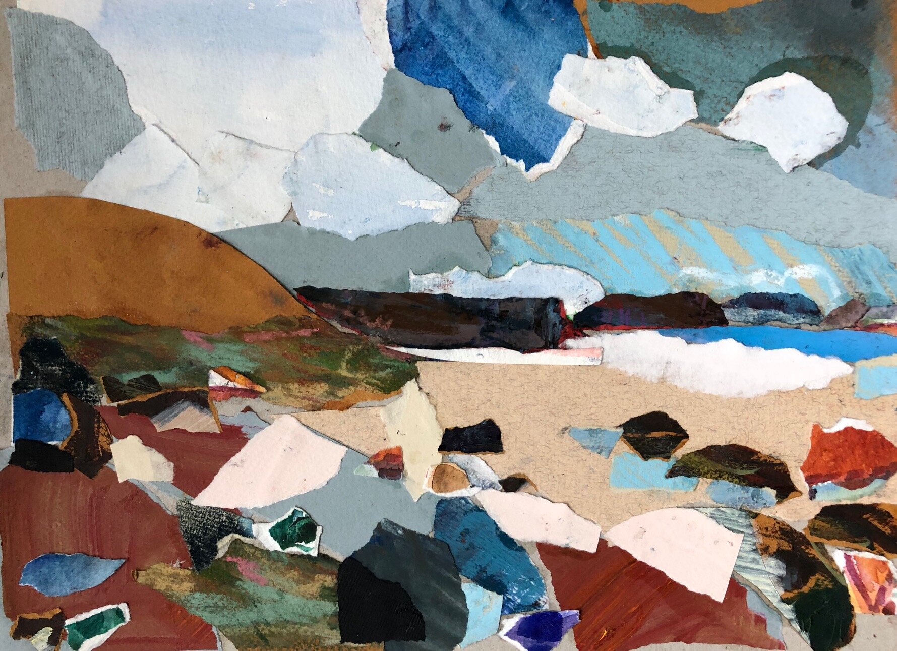 Beach abstract, collage, 20x30cm £230