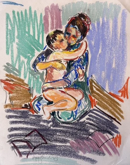 Holding close especially now, pastel on paper, 40x30cm, £310 unframed