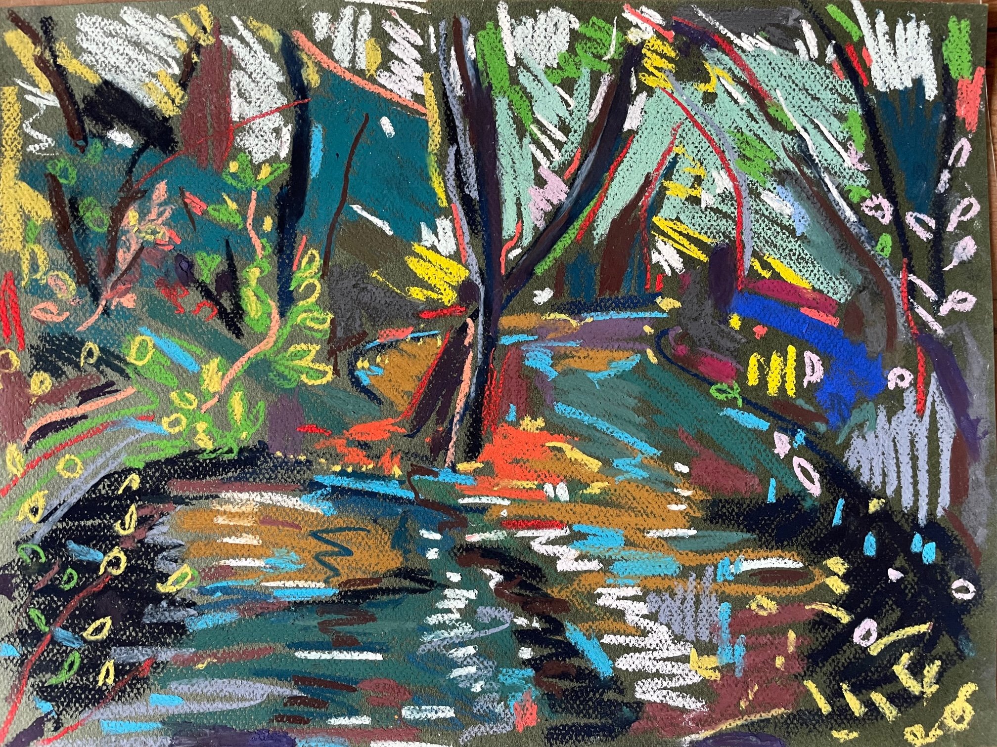 Mill Pond, pastel on paper, 30x40cm, £350 unframed