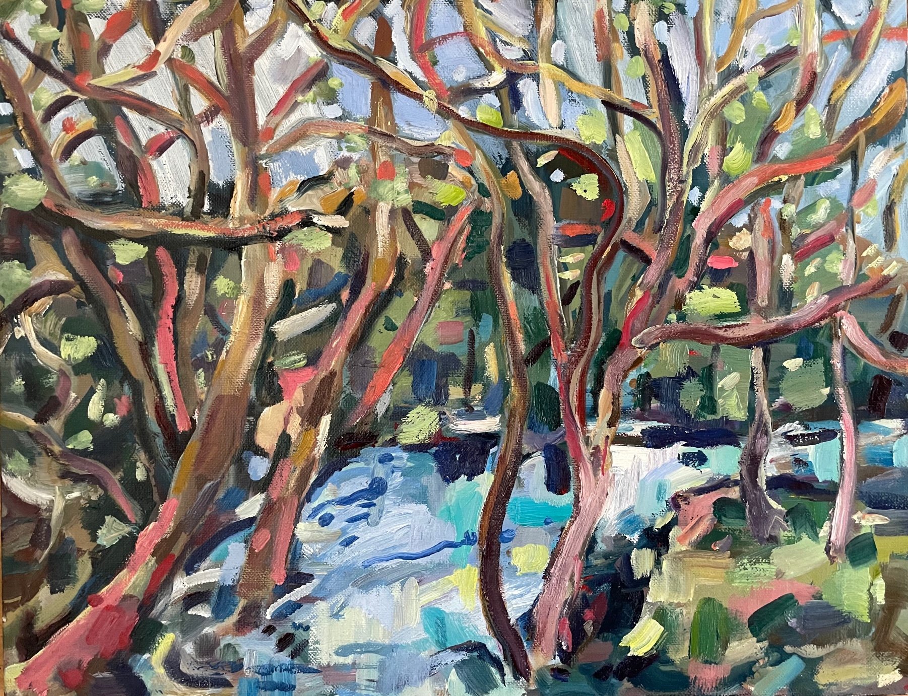 River bend, oil on canvas, 40x50cm, unframed, £595