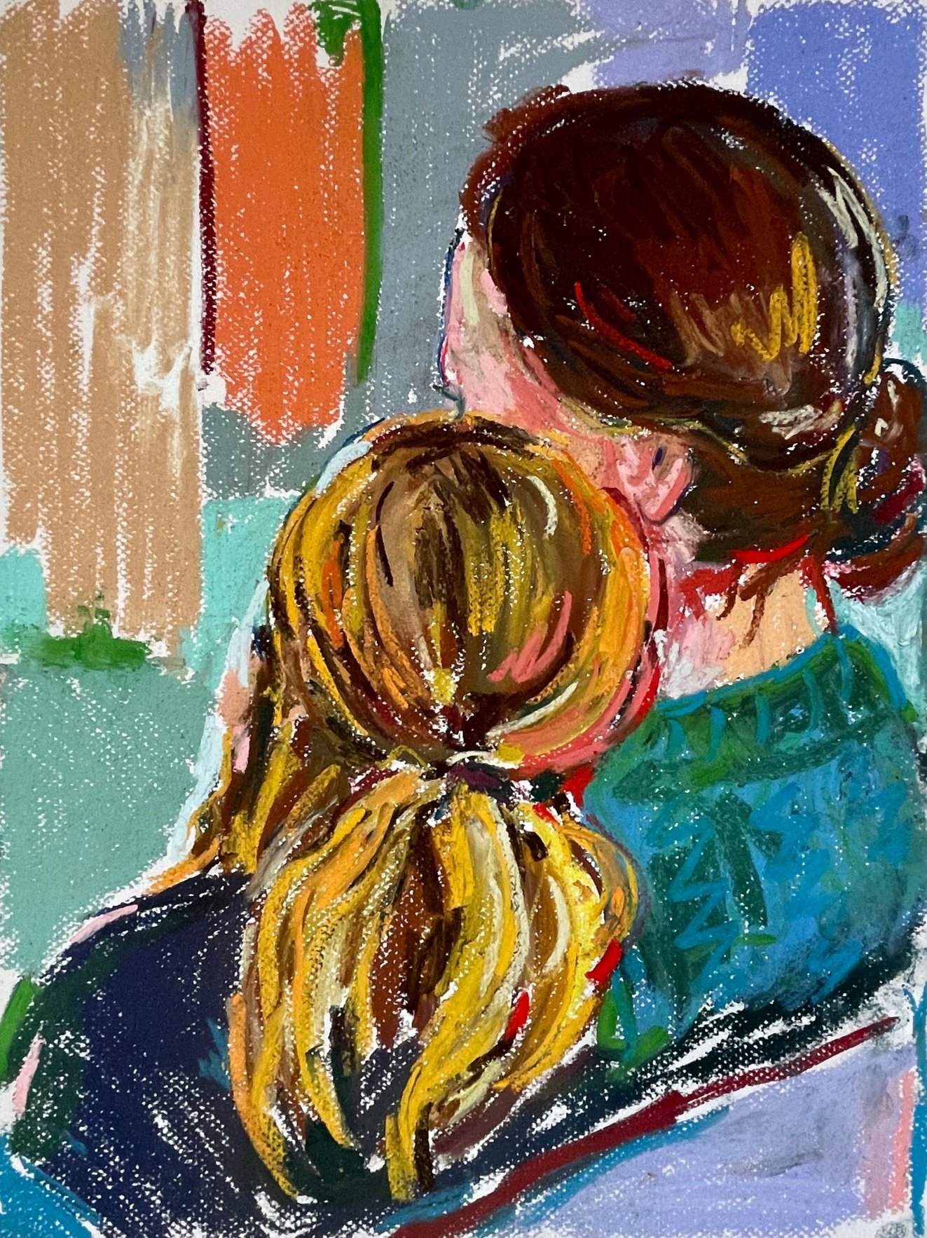 Heads, pastel on paper, 40x30cm £350 unframed