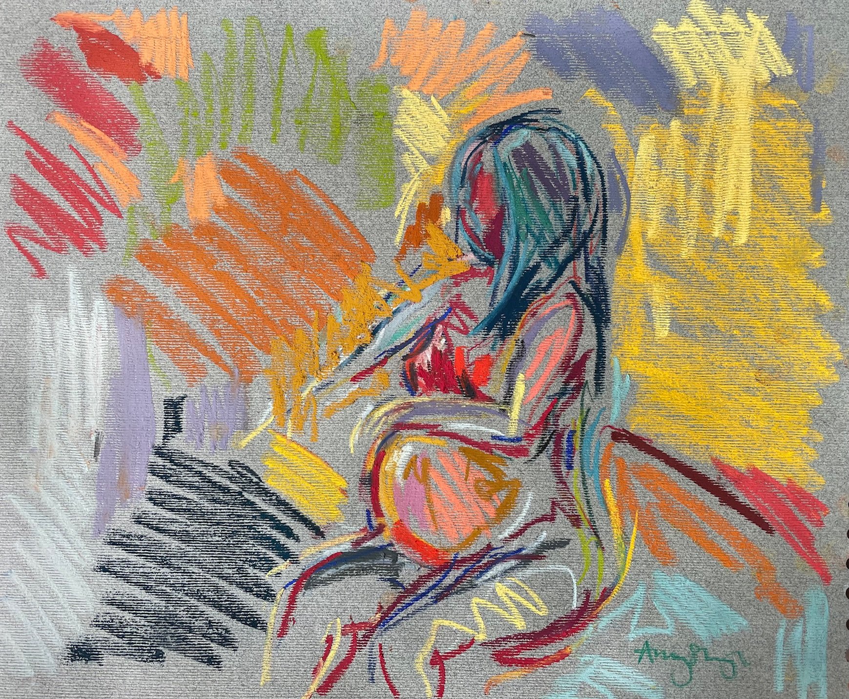 Carrying, pastel on paper, 30x40cm, £350 unframed (Copy)
