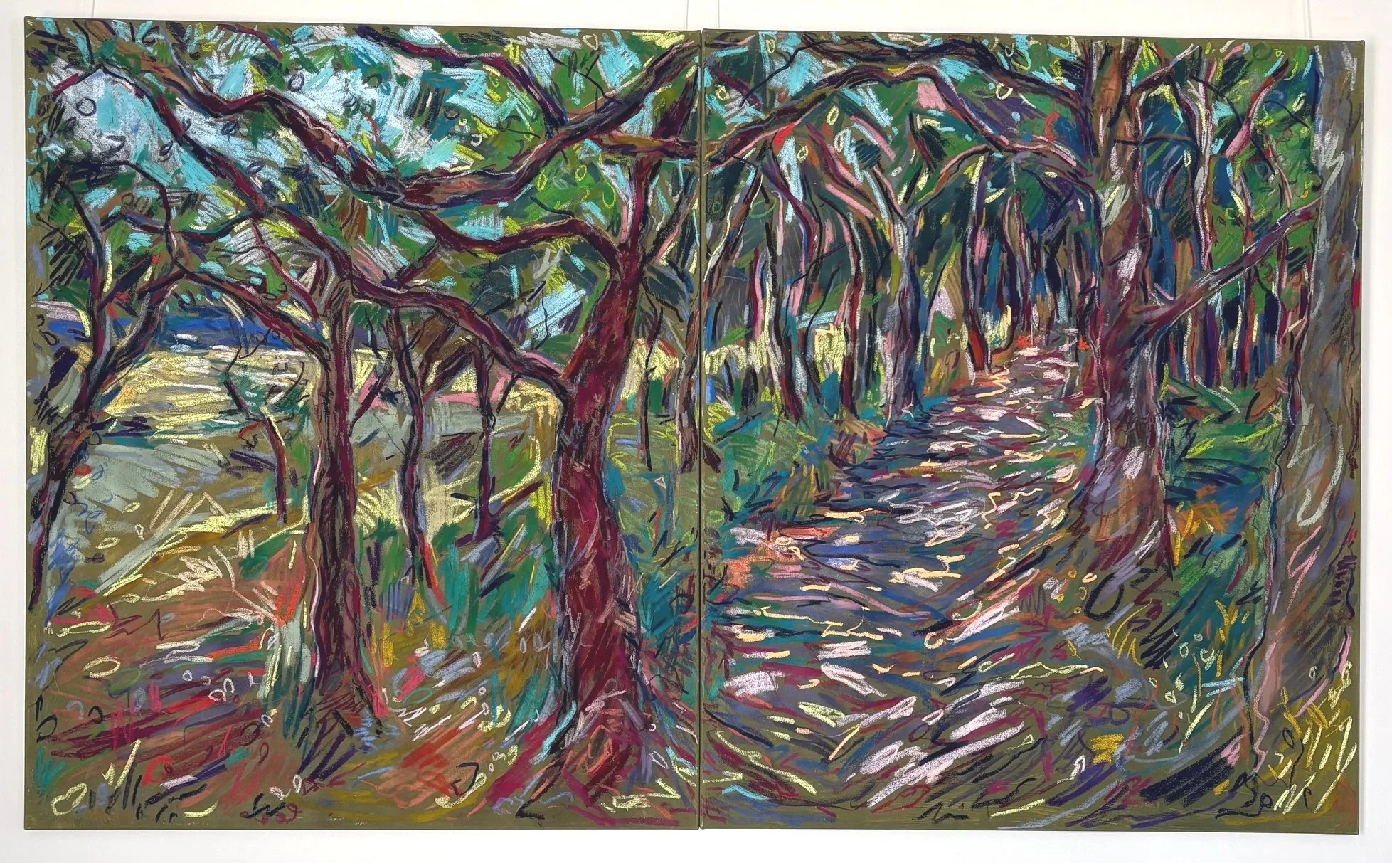 Fairytale wood
Pastel on canvas, 120x200cm, £3,500