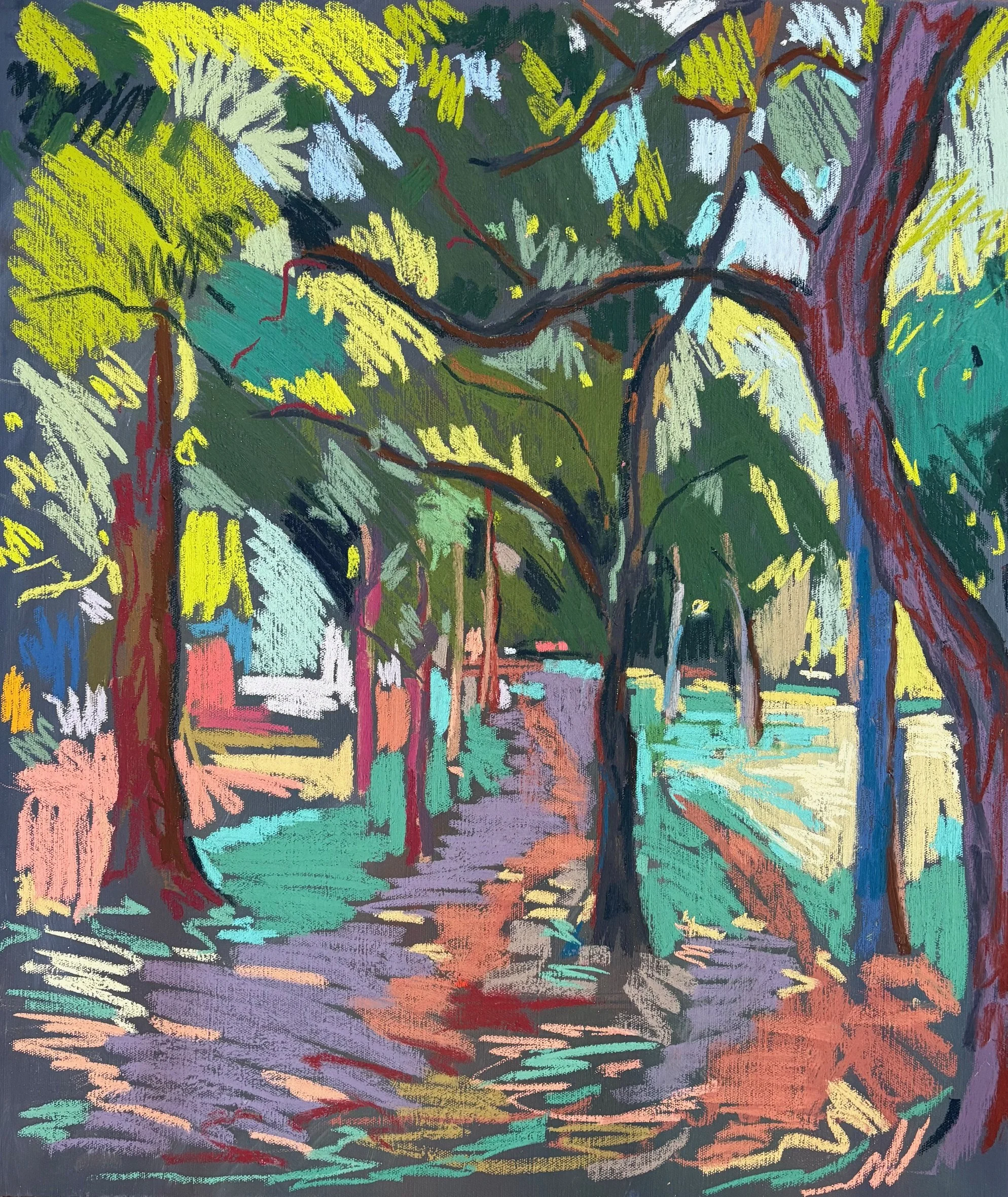 All paths lead on, pastel on canvas, 70x60cm, £850