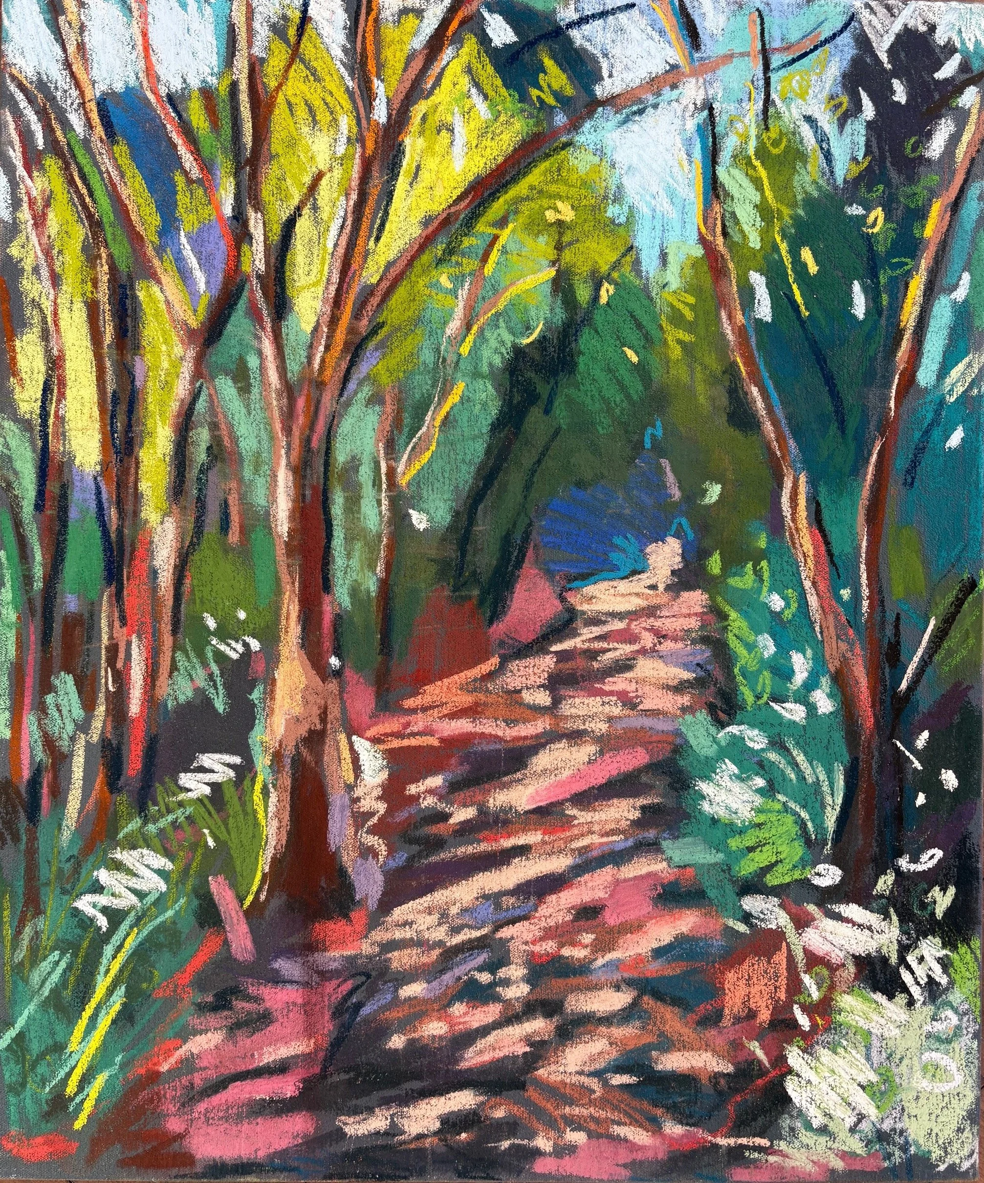 The Quickening Path, pastel on canvas, 70x60cm, framed, £895