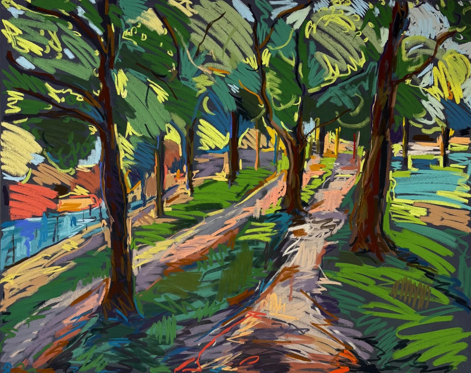 The quickening spring, pastel on canvas, 80x100cm, SOLD