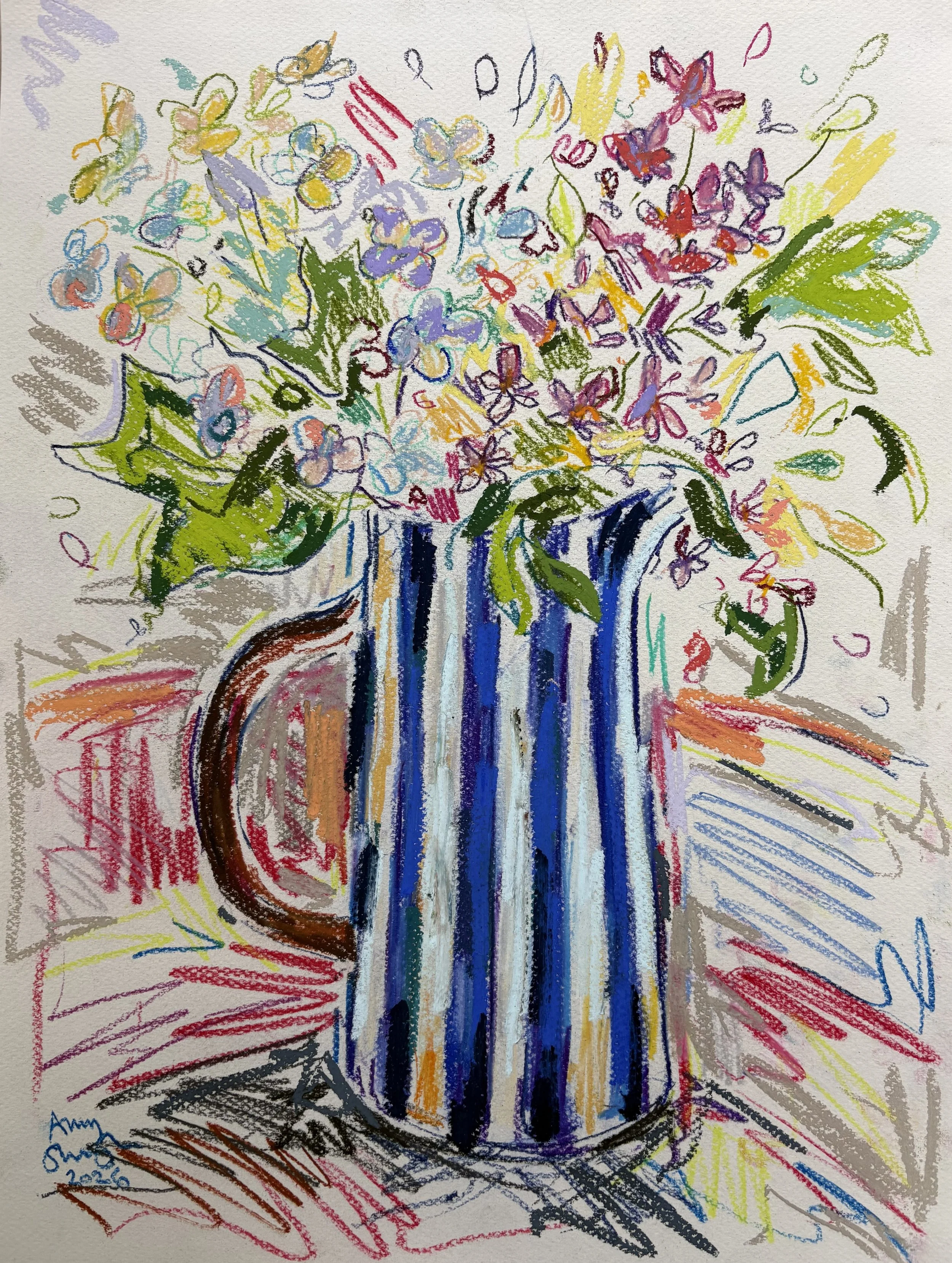 Flowers in a blue and white jug.jpg