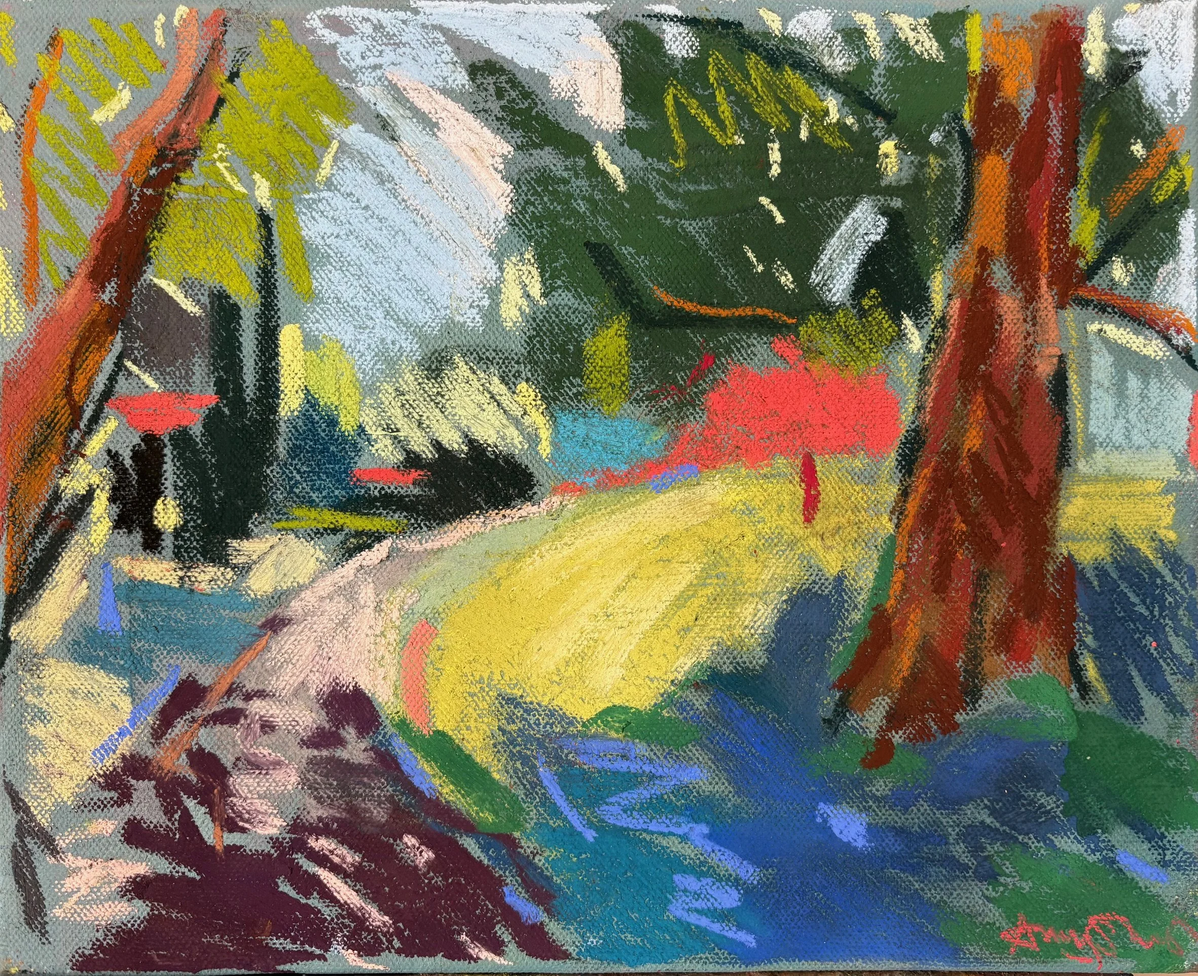 Round every corner, pastel on canvas, 20x30cm, £320