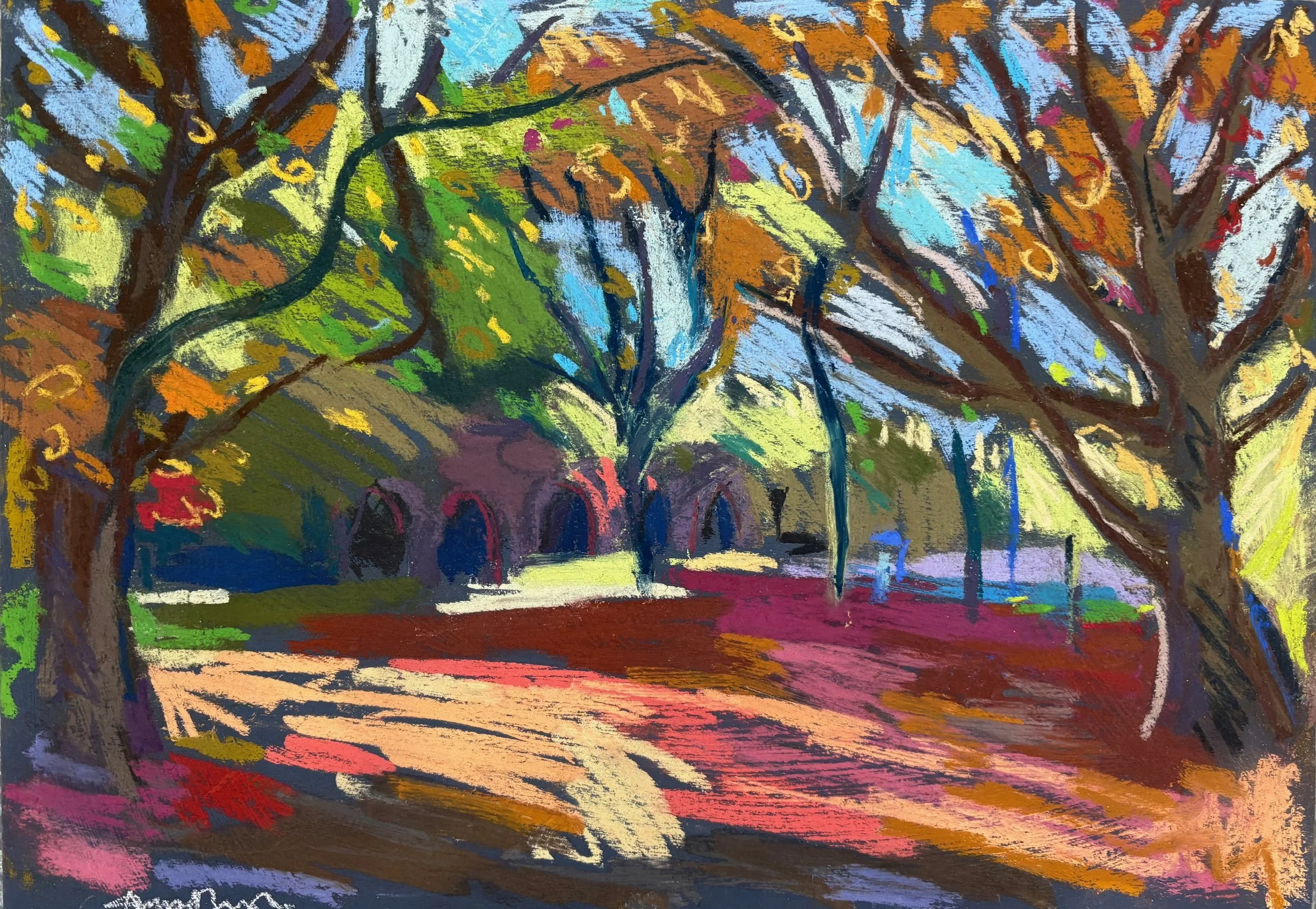 Vibration, pastel on sustainable ply, 29x42cm, £450 SOLD