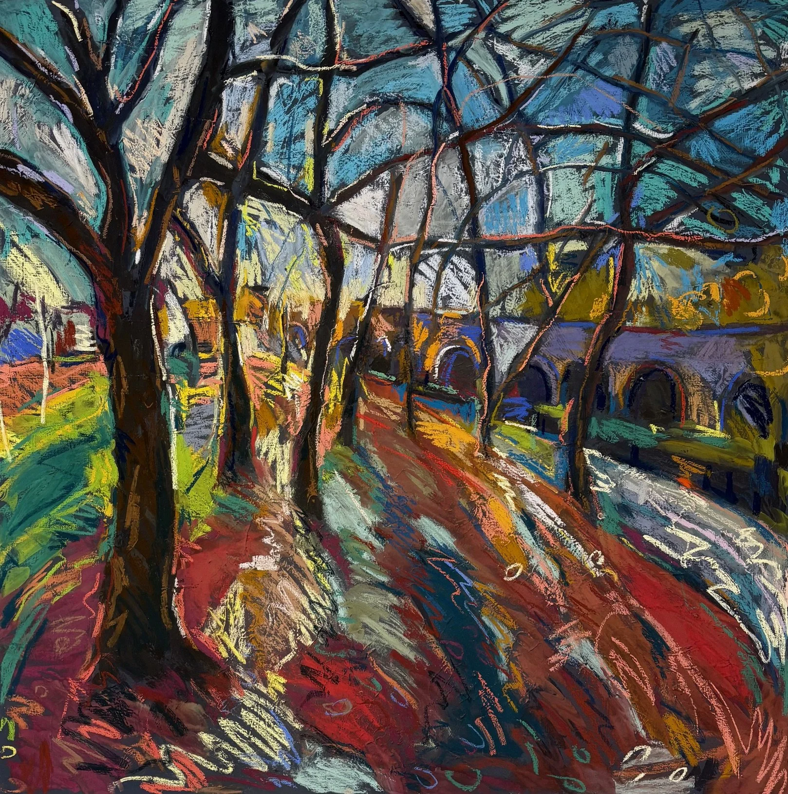 Quickening Day, 100x100cm, pastel on canvas, £1400