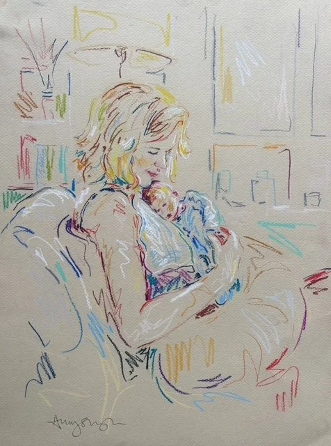 Close, beginning, pastel pencil on paper, 40x30cm, £250 unframed