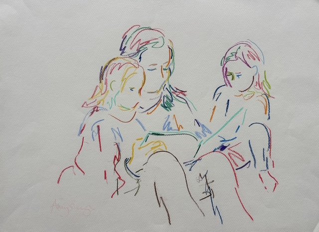 Picture book, pastel pencil on paper, 30x40cm, £195