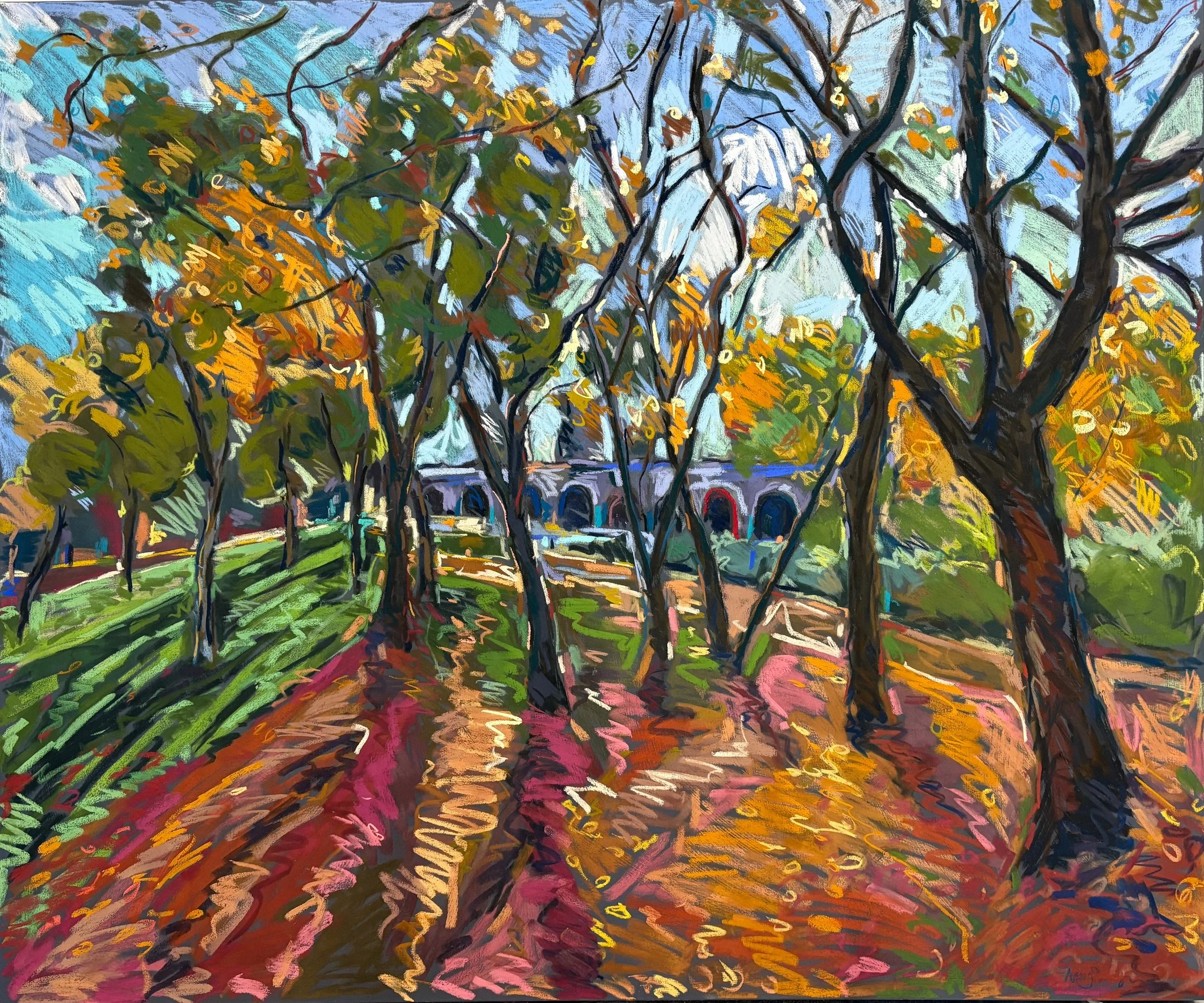 Music in the distance, pastel on canvas, 100x120cm, £1,695