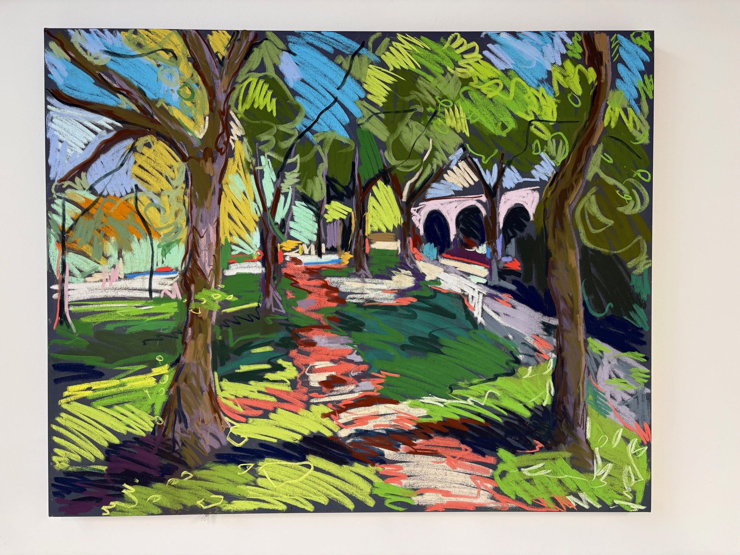 Electric spring, pastel on canvas, 80x100cm,  SOLD