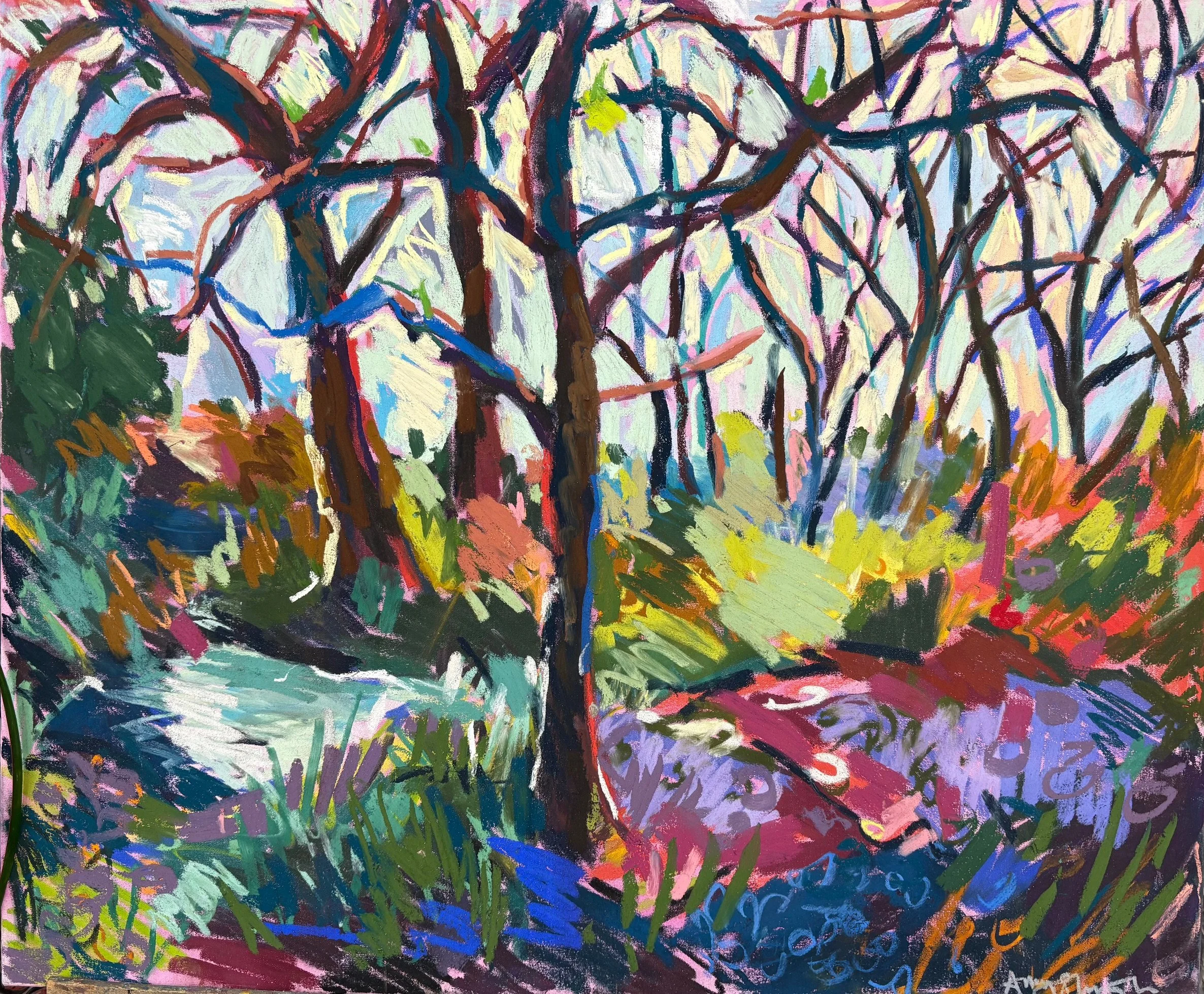 Dazzling edge, pastel on canvas, 50x60cm, £750 SOLD