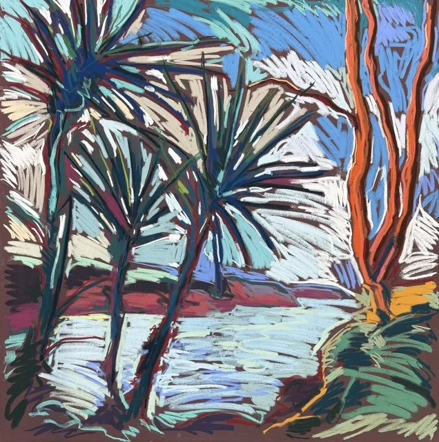 Island Walk, pastel on canvas, 100x100cm, £1400