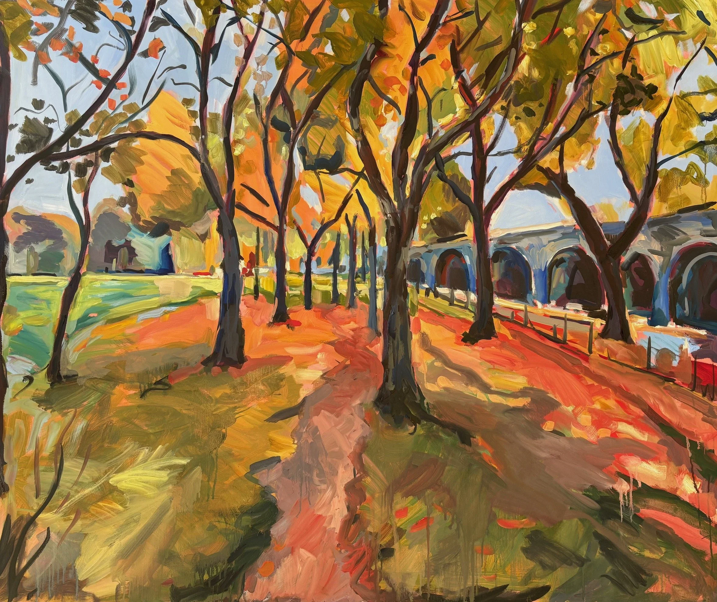Footfall in autumn, oil on canvas, 100x120cm £1850 - SOLD