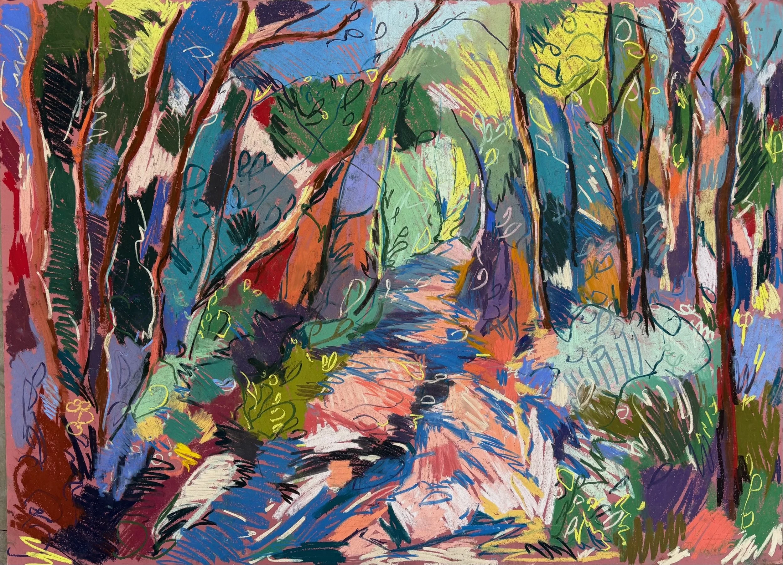 If I belong anywhere, I belong here, pastel on card, approx 90x110cm, framed, £1595