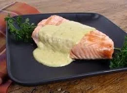 Baked Salmon Fillet served with bearnaise sauce.jpg
