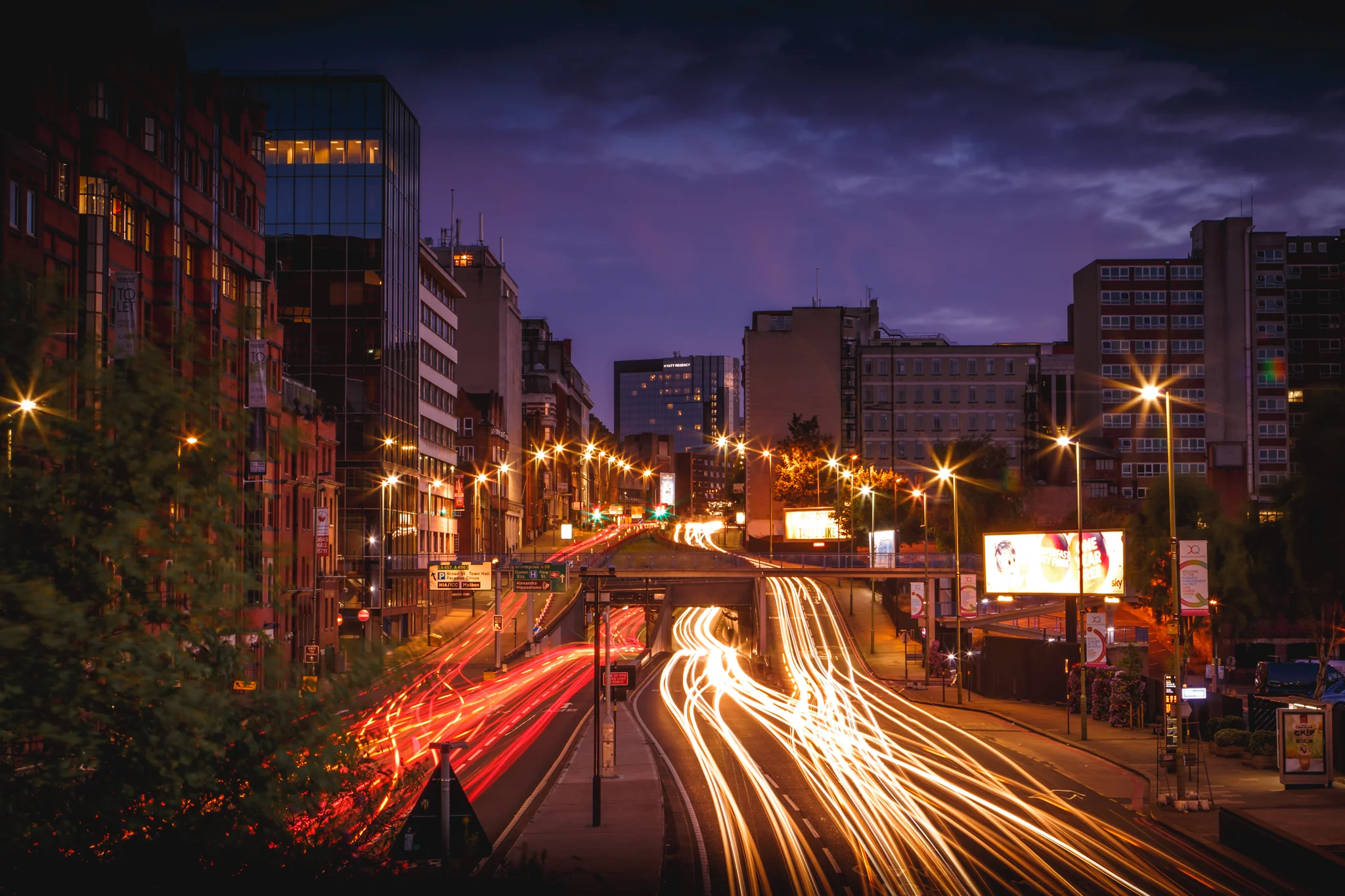 Long exposure from snow hill station Birmingham 
