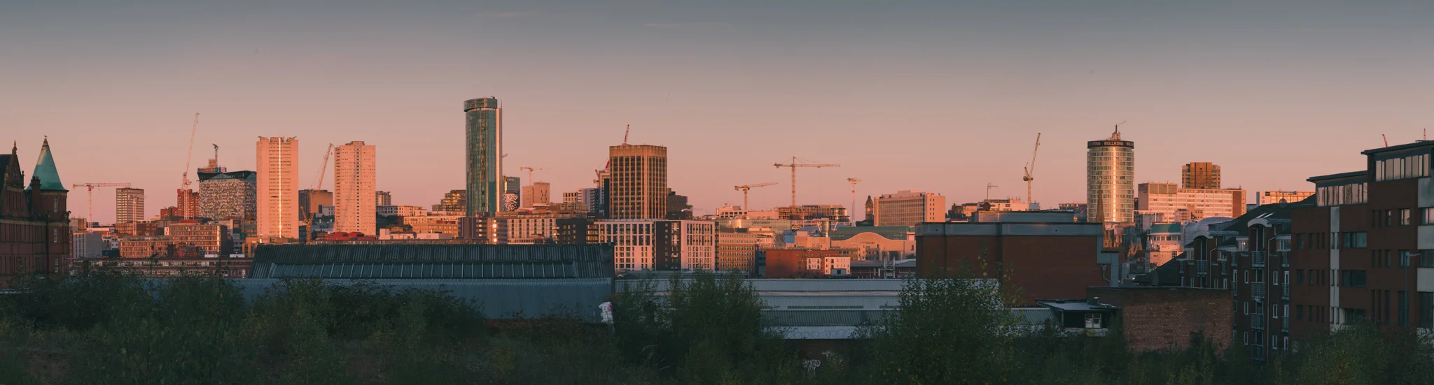 Birmingham’s iconic skyline captured from Moseley Street