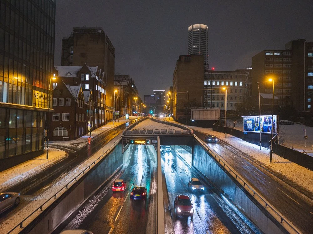 Birmingham Snow Photography - Storm Goretti Express Way