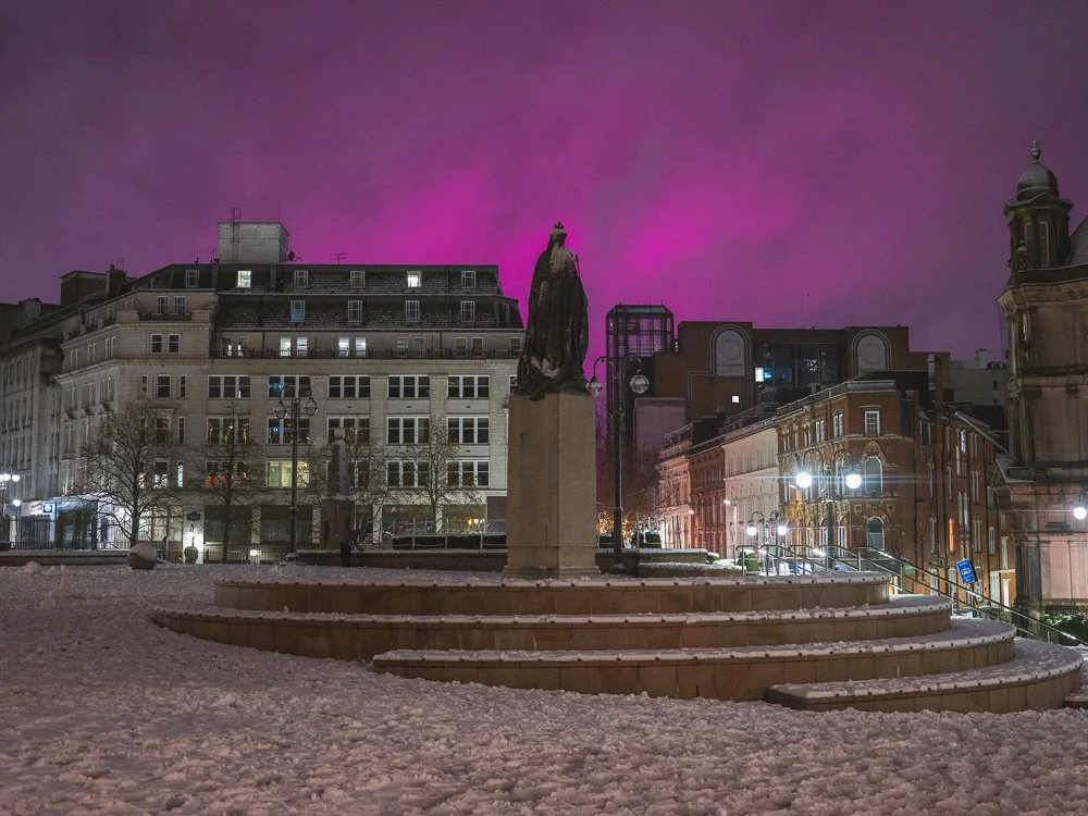 Birmingham Snow Photography - Storm Goretti Victoria Square Statue