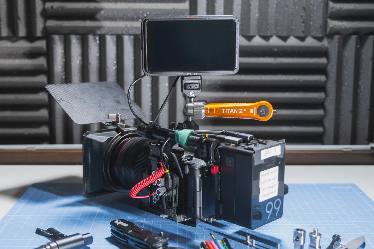 Bright Tangerine Titan Arm 2 Ti Camera Rig
