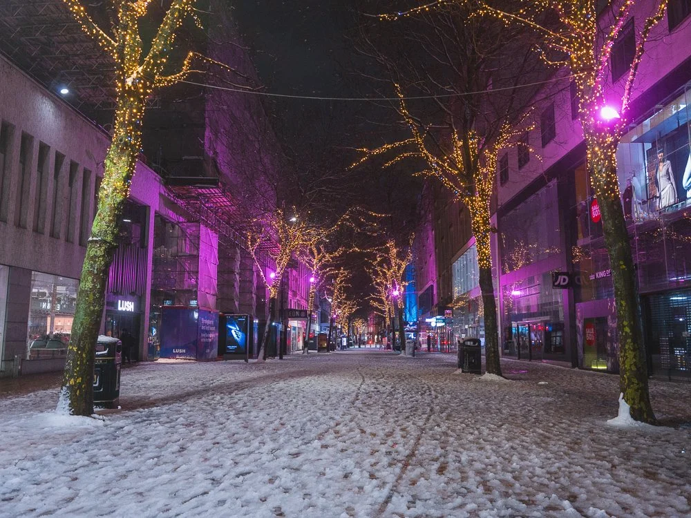 Birmingham Snow Photography - Storm Goretti New Street