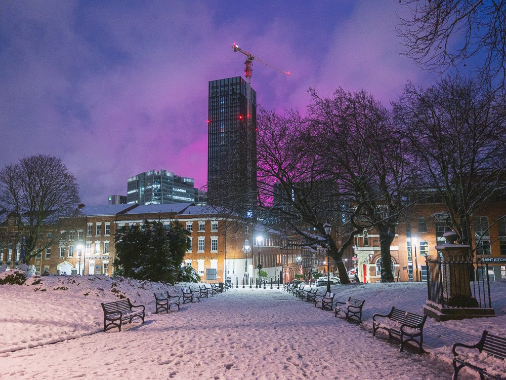 Birmingham Snow Photography - Storm Goretti St Pauls Square