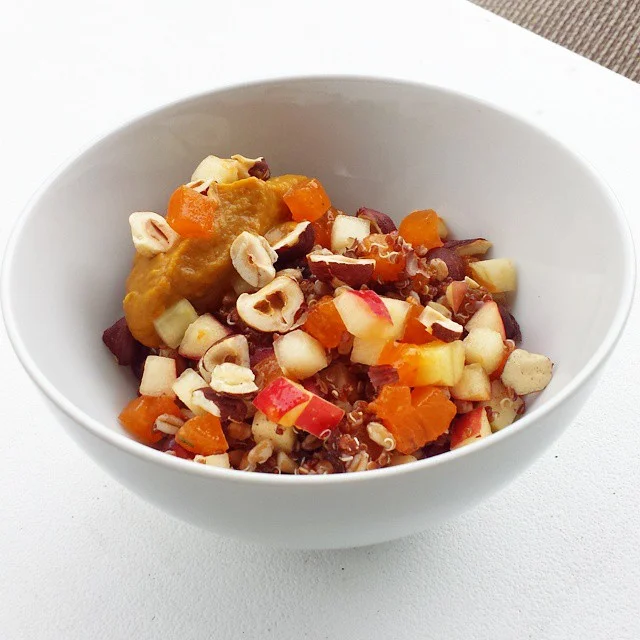 Winter Brain Breakfast Bowl - Persimmon, Hazelnut, Pumpkin, Maca and Coconut