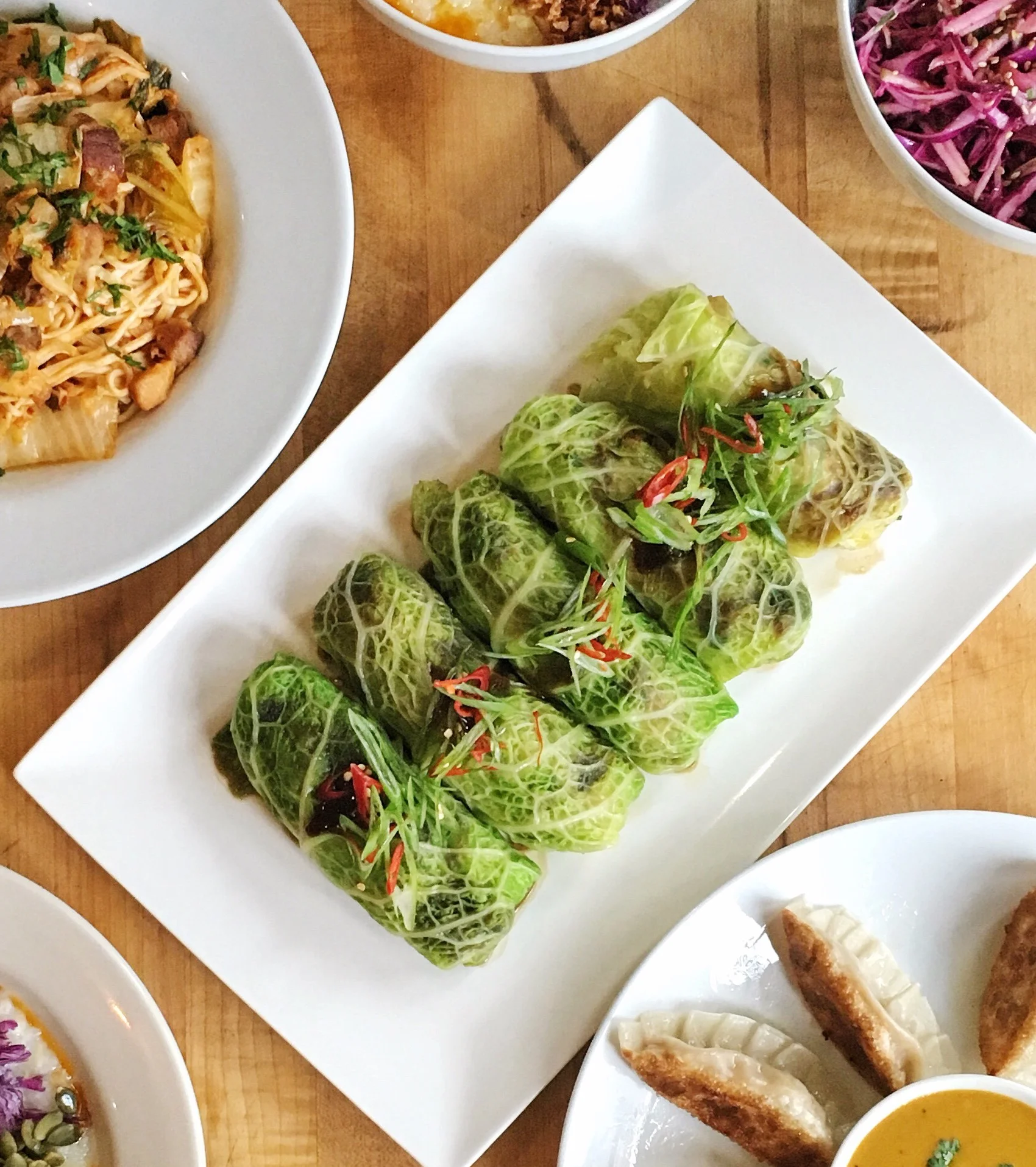 Peking Duck Cabbage Rolls