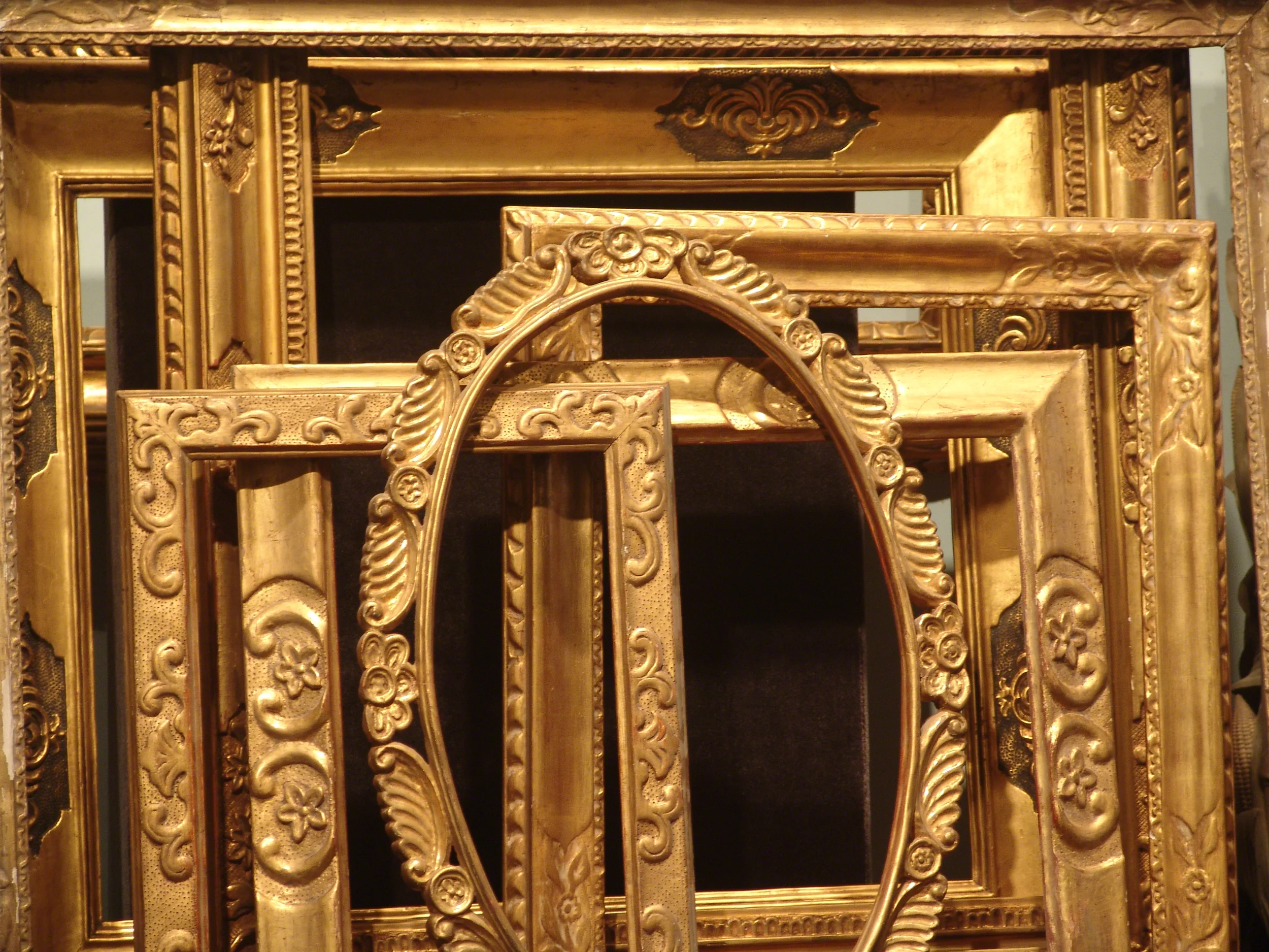 A selection of Prendergast frames in the Gill & Lagodich collection.