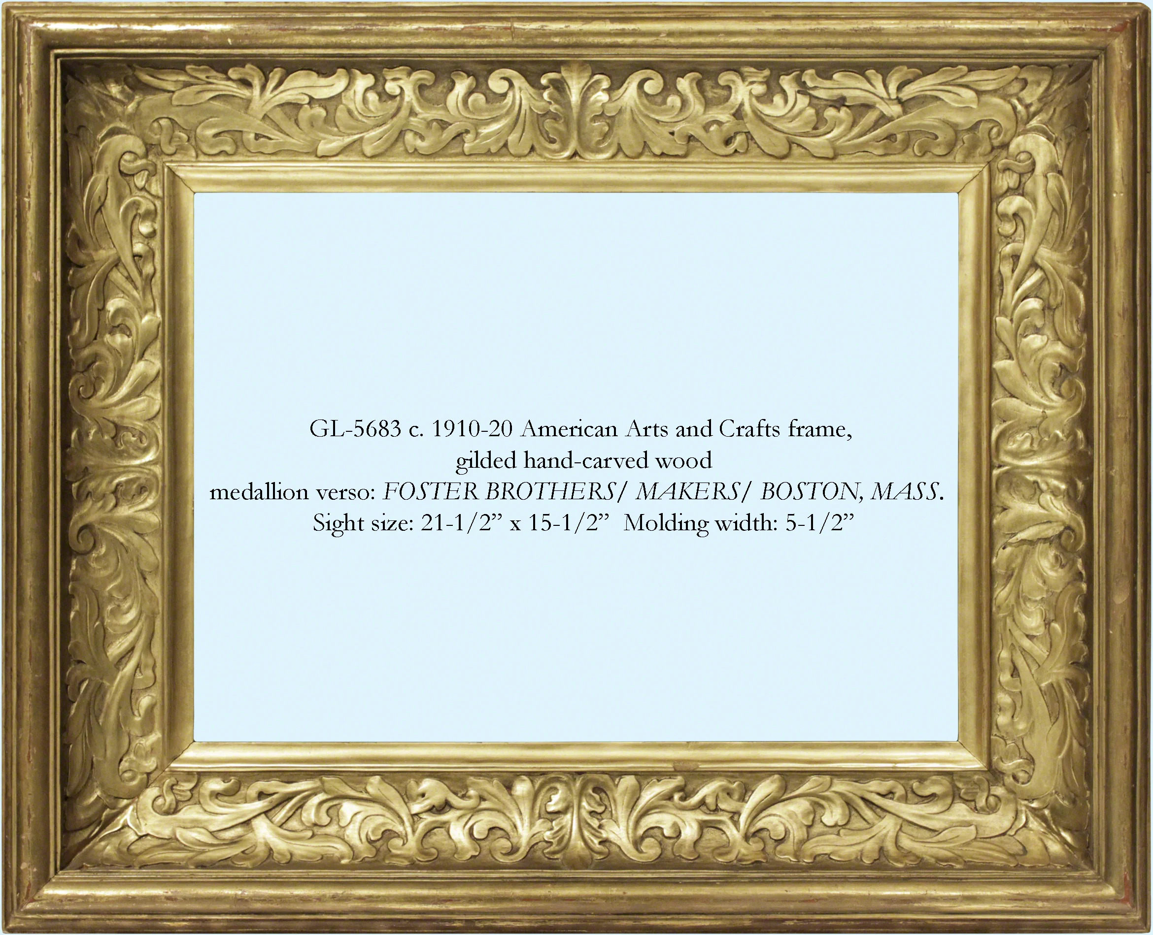 GL-5683 c. 1910-20 American Arts and Crafts, Foster Bros.