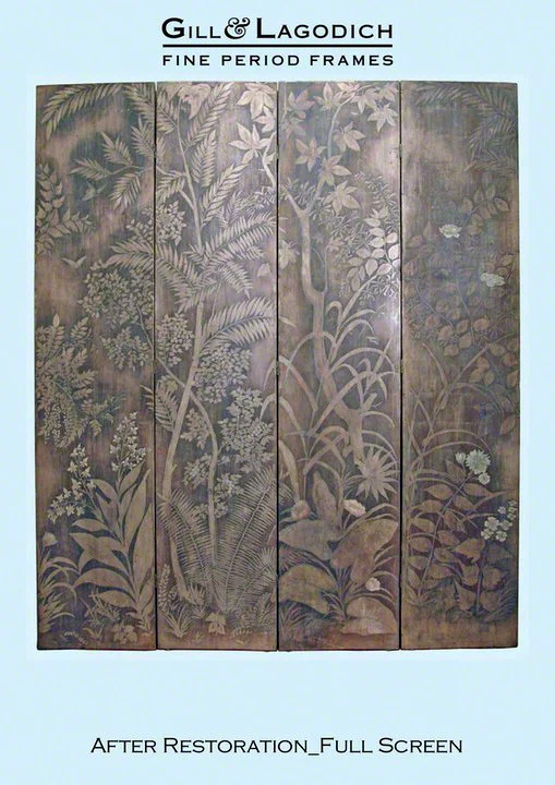 Four Panel Folding Screen by Max Kuehne, American, circa 1930