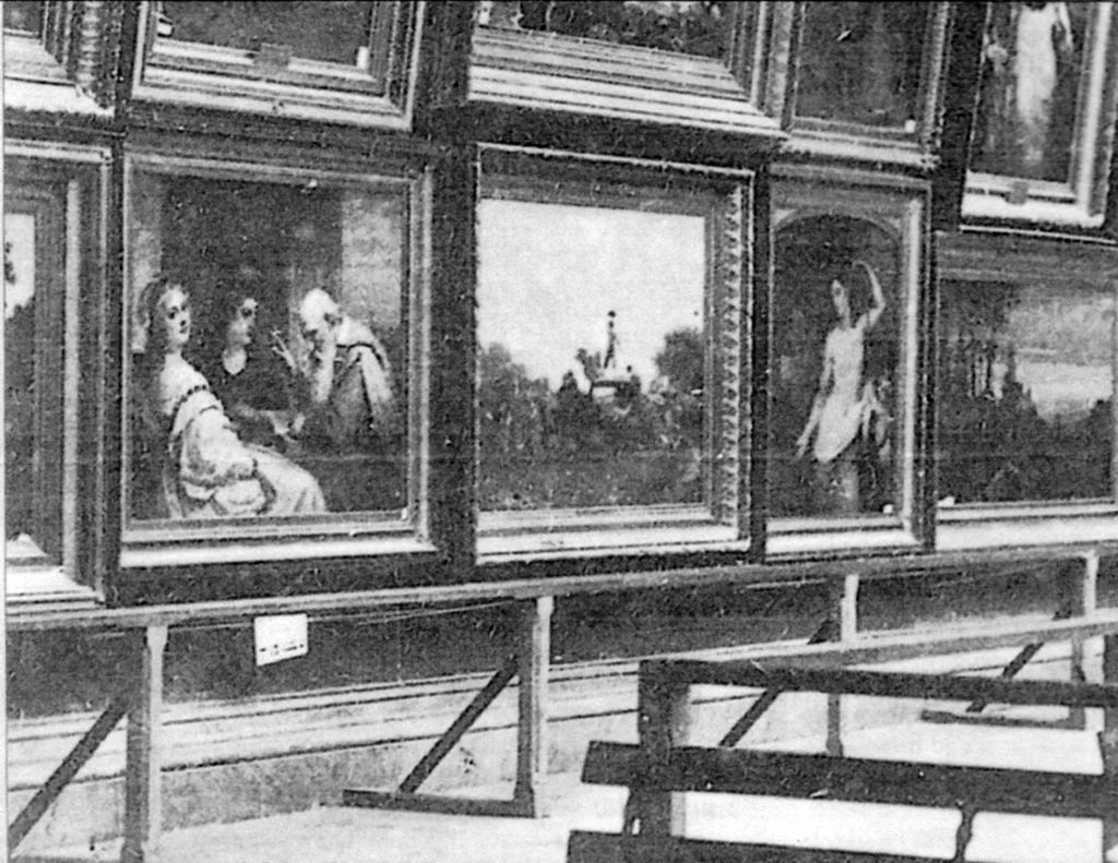 in situ historic photo of "The Olde Stagecoach" at the Philadelphia Centennial Exhibition, 1876.