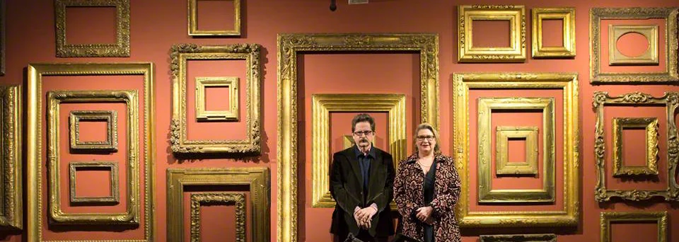 GILL & LAGODICH owners Simeon Lagodich and Tracy Gill at THE (UN)FAIR exhibition, March 2014. photo credit: Eraj Asadi.