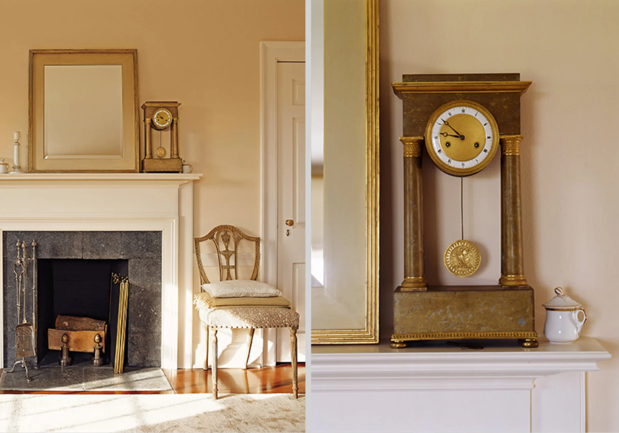 19th-century French Degas painting frame, giled and gessoed carved wood; outside measurement 32-1/2" x 27-3/4", molding width: 3-3/4" Private collection, Litchfield, CT. Images courtesy Aero Studios.