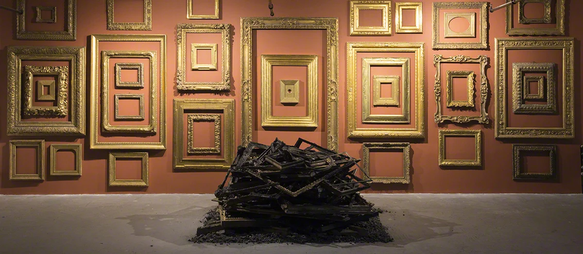 GILDED FRAME BURN PILE & SALON WALL