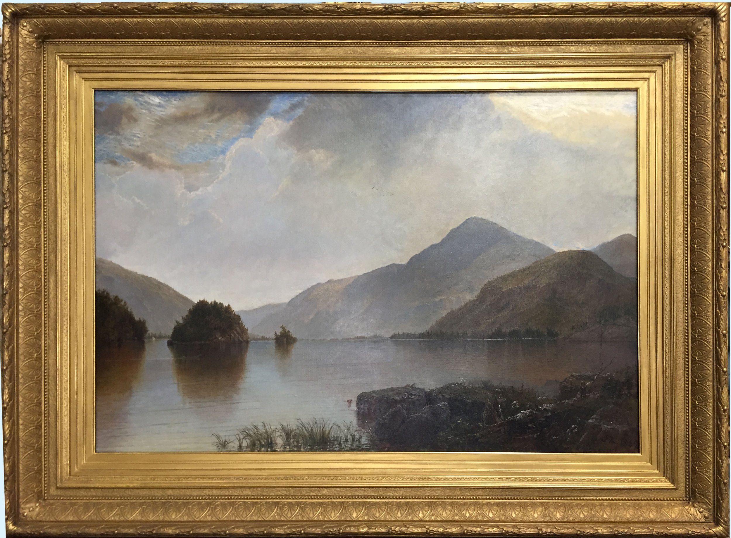 Museum-quality replica of John Frederick Kensett, "Lake George," oil on canvas, 1869