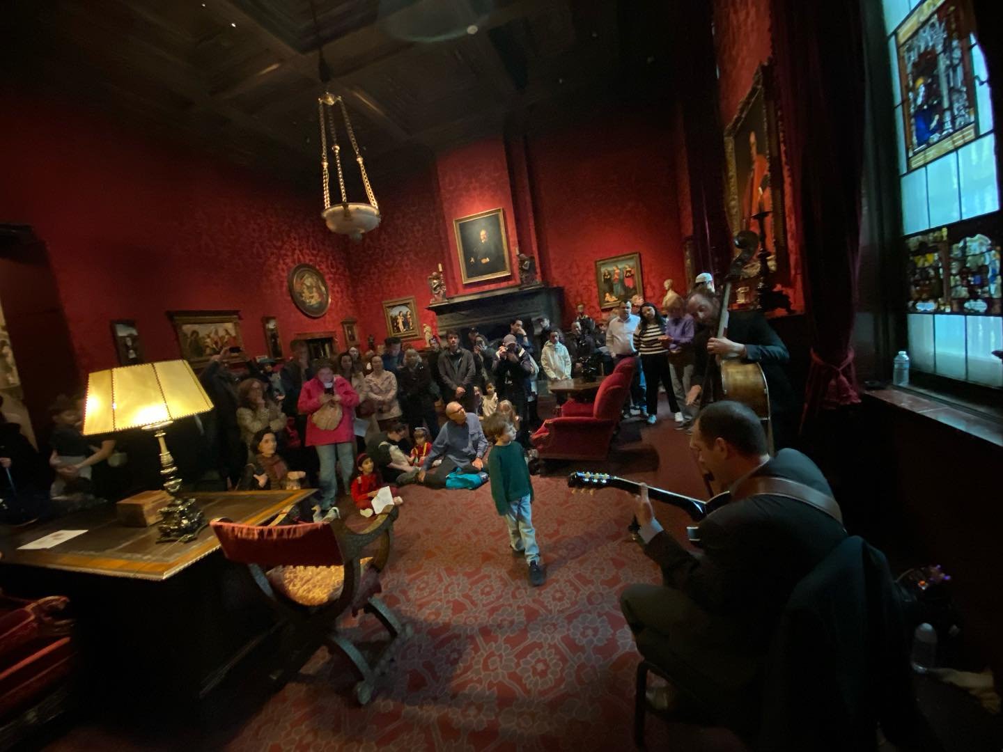 Playing in J.P. Morgan&rsquo;s study for @themorganlibrary centennial. Always a joy to play with @gregruggieromusic and @davebaronmusic