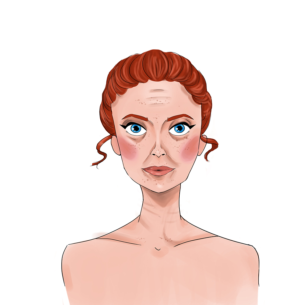 premature wrinkling, uneven skin tone