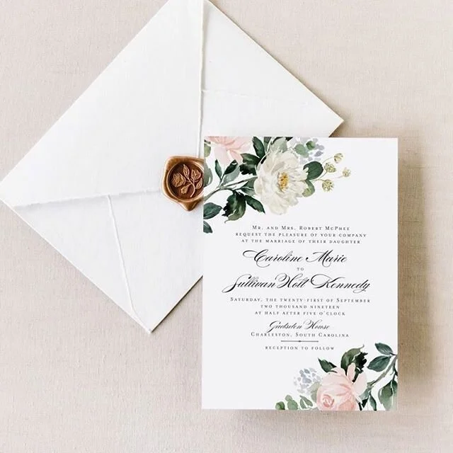 florals &amp; wax seals are the perfect touch to an invitation set 🤍

#graphicdesign #graphicdesigner #branding #graphic #designer #creative #graphics #invitation #invitationdesign #elegant  #designinspiration #wedding2021  #brand #wedding #bride #l
