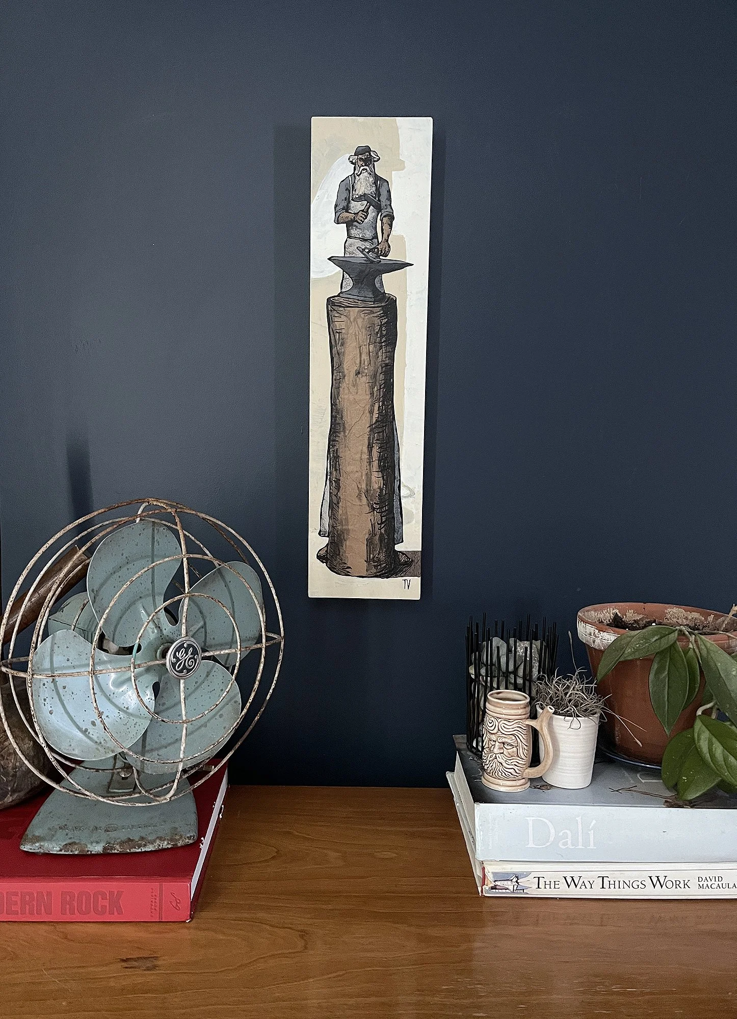 close view of the blacksmith iii painting.jpg