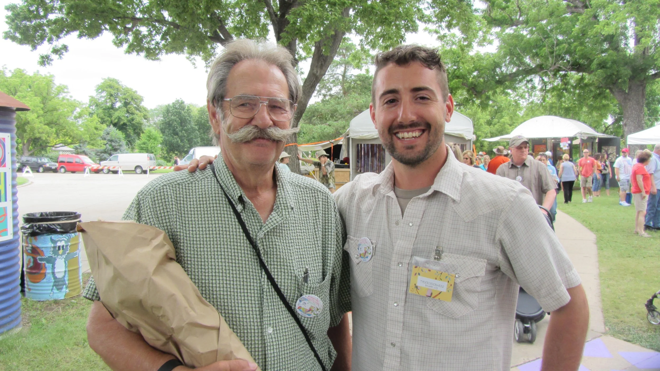 I was probably taking a picture with this guy and his mustache when Lindsay walked through. | Salina, KS