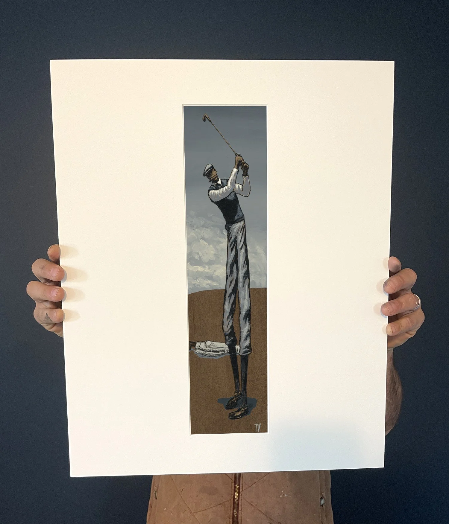 matted print of the golfer iv.jpg