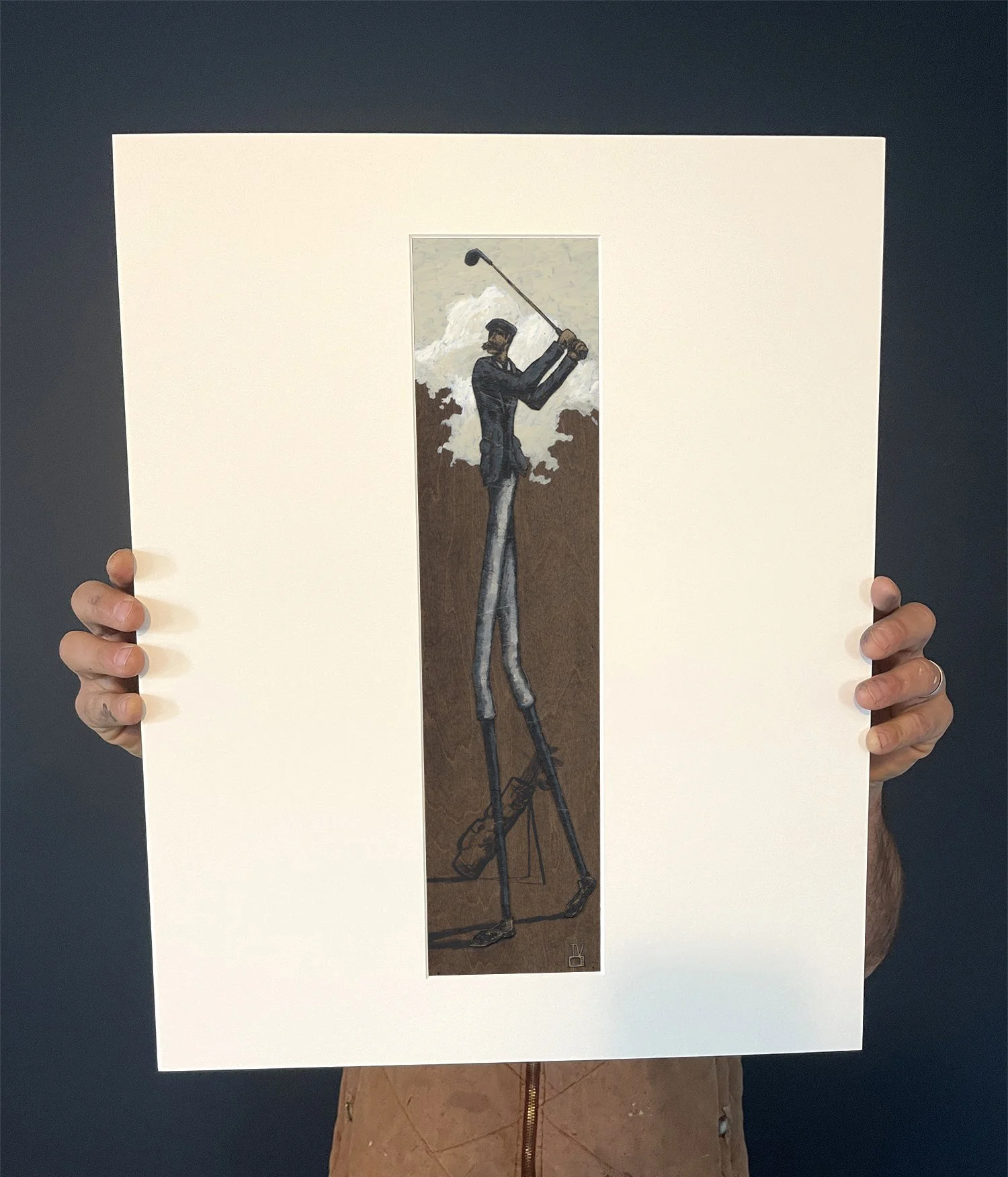 matted print of the golfer iii.jpg